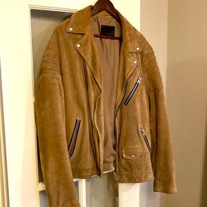 Carmel colored velvet soft All Saints sz L jacket